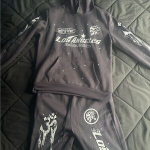 Los Angeles men’s Hoodie and Pants Set - grey (pre-worn) in good condition